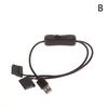 1Pc 1 To 2 4 Pin Usb Cable 12V To 5V Computer Case Fan Power Supply Fan Power Switch Adapter Cable With On Off Switch