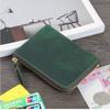 Handmade Crazy Horse Leather Wallet Retro Small Coin Money Bags Simple Wallets Zipper Pouch Card Holdes