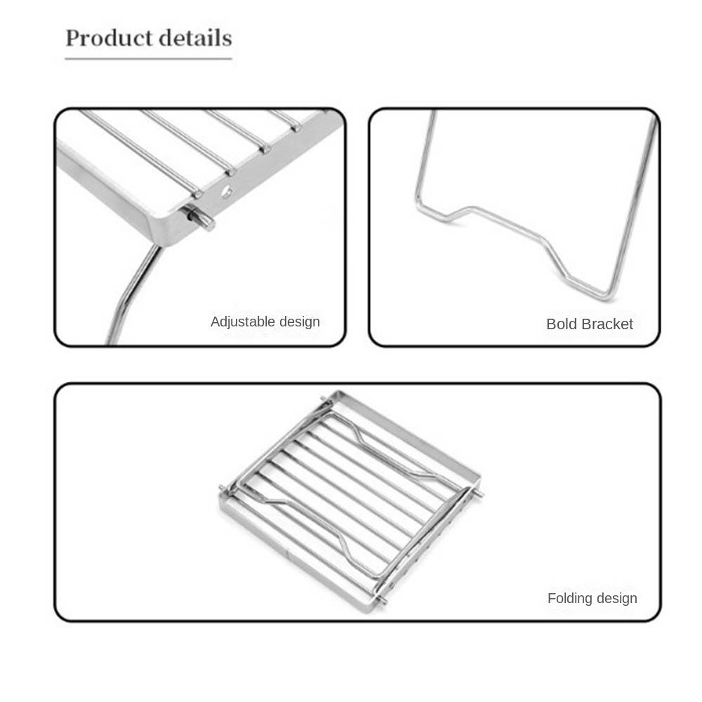 Corrosion Resistan Foldable Camping Grill Rack Stainless Steel Grill Burn-er Stand  Outdoor