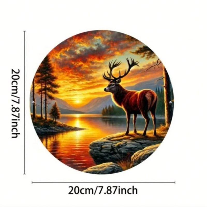 Metal Tin Sign Floral Pattern Wall Art Home Decor 20x20cm