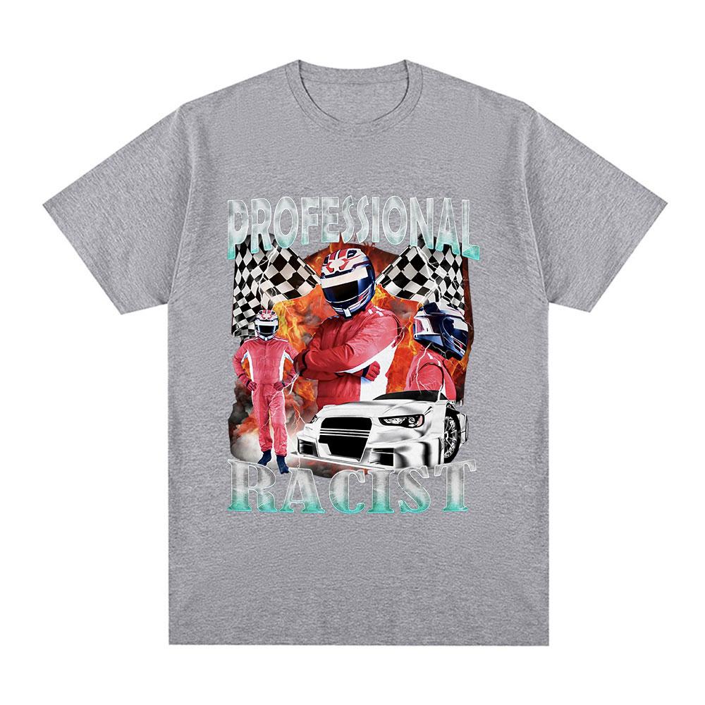 Professional Racer Graphic T-Shirt Funny Racing Meme Men's Fashion Vintage Short Sleeves T-shirts 100% Cotton Oversized T Shirts