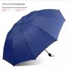 New Model Bone-Edged 70% off Grid Umbrella, Sun Protection Umbrella, Large Business Folding Umbrella, Business Gift Iron Umbrella