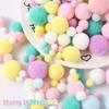 260 Pçs/Lote 10-30Mm Macaron Bolas de Pelo Fofo Pompom Coloridos Pompons Bola de Pelo Macio para Artesanato Artesanal Decoração Diy Acessório