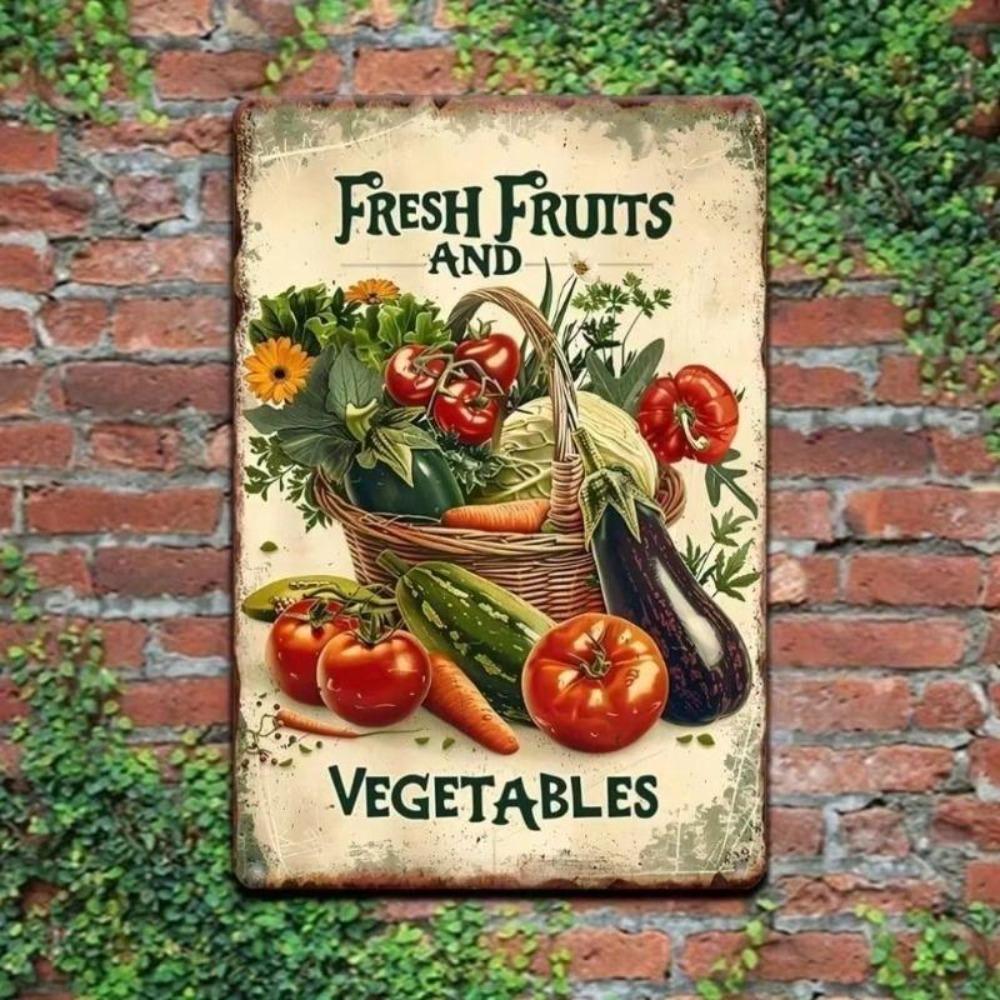 Retro Metal Tin Sign Art, Vintage Wall Decor for Living Room Garage 20x30cm