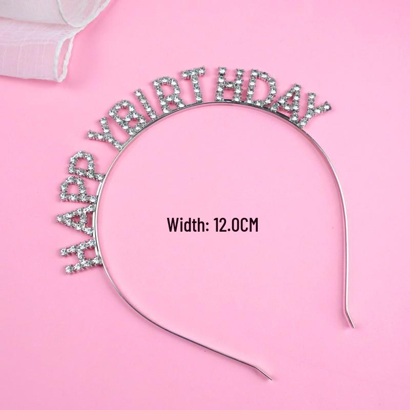 Queen Pearl Birthday Crystal Headpiece & Cake Decoration Hair Clip