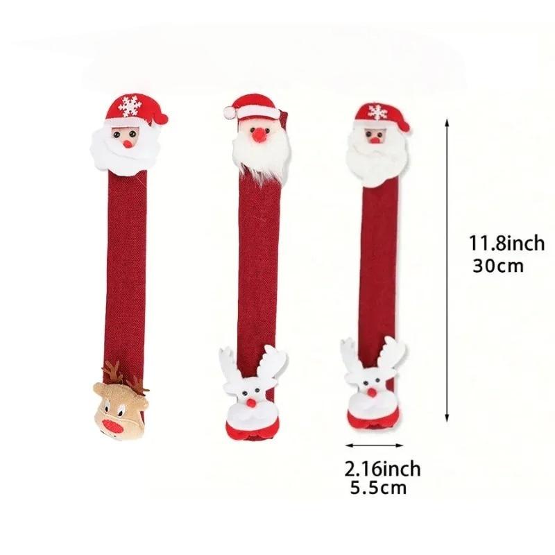 1pc Door Pull Gloves Christmas Decoration Practical Kitchen Appliance Handle Covers for New Year Christmas Microwave Fridge Oven