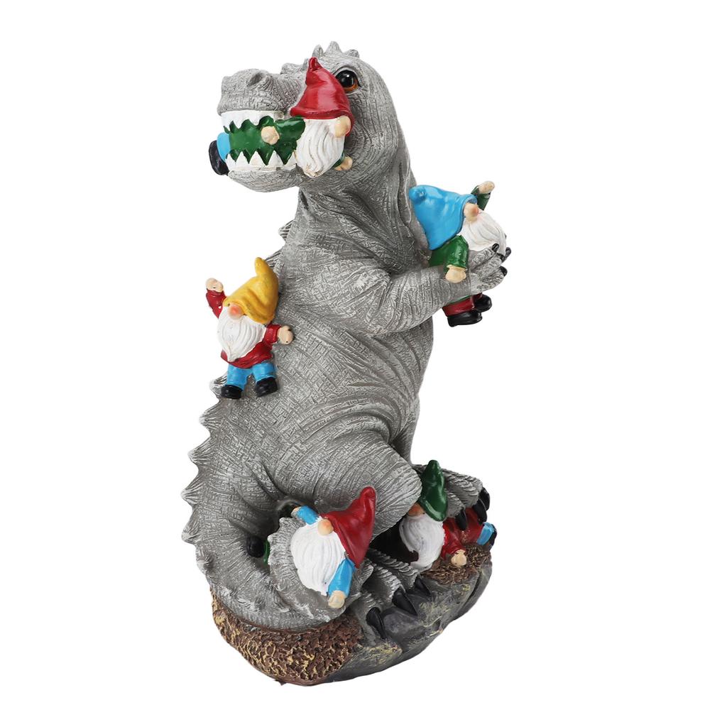 Mehrzweckige innovative lustige handgefertigte Dinosaurierstatue aus Harz für den Garten