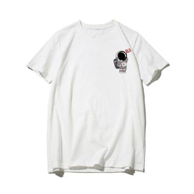 French couple clothing summer clothing niche design sense new ins super hot trend couple short-sleeved t-shirt class uniform