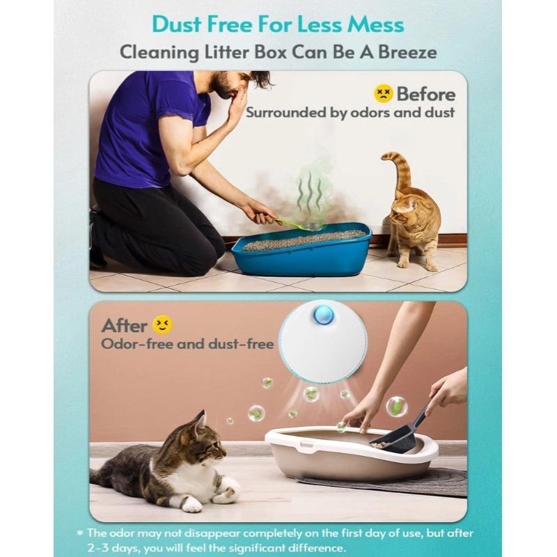 Smart Pet Cat Geruchsreiniger für Katzentoiletten, Geruchsentfernung, Deodorant, automatischer Luftreiniger für Haustiertoiletten, Deodorant-Reinigungswerkzeug für Hunde- und Katzenstreu