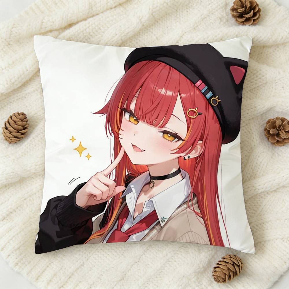 A-Akane Lize Singer Double-Sided Printed Square Decorative Cushion Cover For Sofa Living Room Home Decor