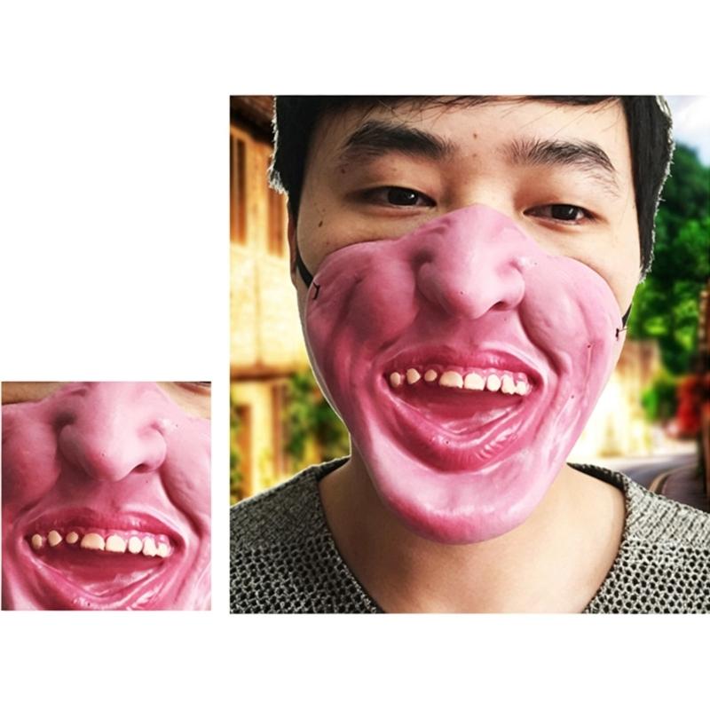 Latex Half Face Costume Mask Set for Group Photos, Cosplay Use, Stage Scenes and Theme Gathering Party Supplies