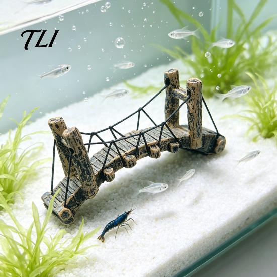 Fish Tank Decoration Aquarium Bridge Ornament, Arch Miniature Decor, Non-Toxic Accessories Mini Model for Terrarium, Fairy Garden Decorative