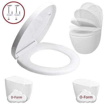 Coperchio Sedile WC Bidet Chiusura Silenziosa Robusto Chiusura Lenta Sedili per Tazza Rilascio Rapido Facile Pulizia Coperchio Rimovibile Cuscinetto Forma O/U