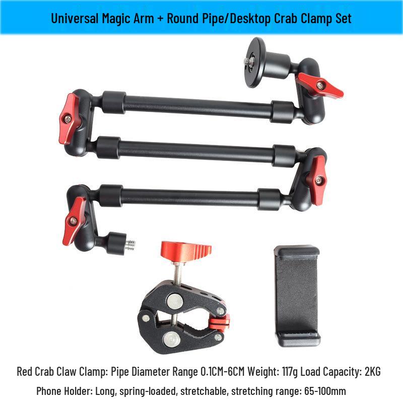 Universal Multi-functional Mobile Streaming Arm with Mic Holder and Fill Light Bracket