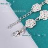 Silver Rose West Lake Necklace & Bracelet Set for Women