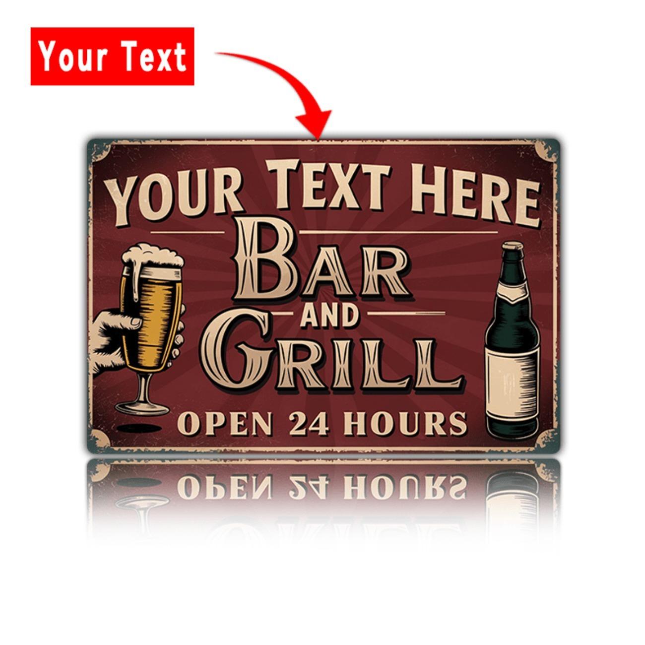 

Custom Metal Tin Sign Vintage Retro Wall Decor Bar Man Cave білий