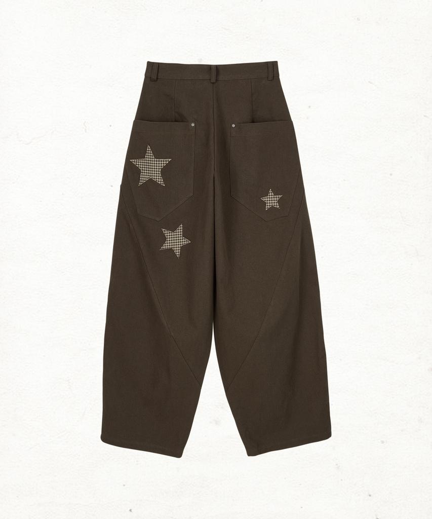 Dandel Dd Star Applique Balloon Pants (Brown)