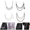 Punk Side Chain Trendsetting Halloween Cobweb Pant Jewelry Layered Body Chain Trousers Street Clothing Accessories