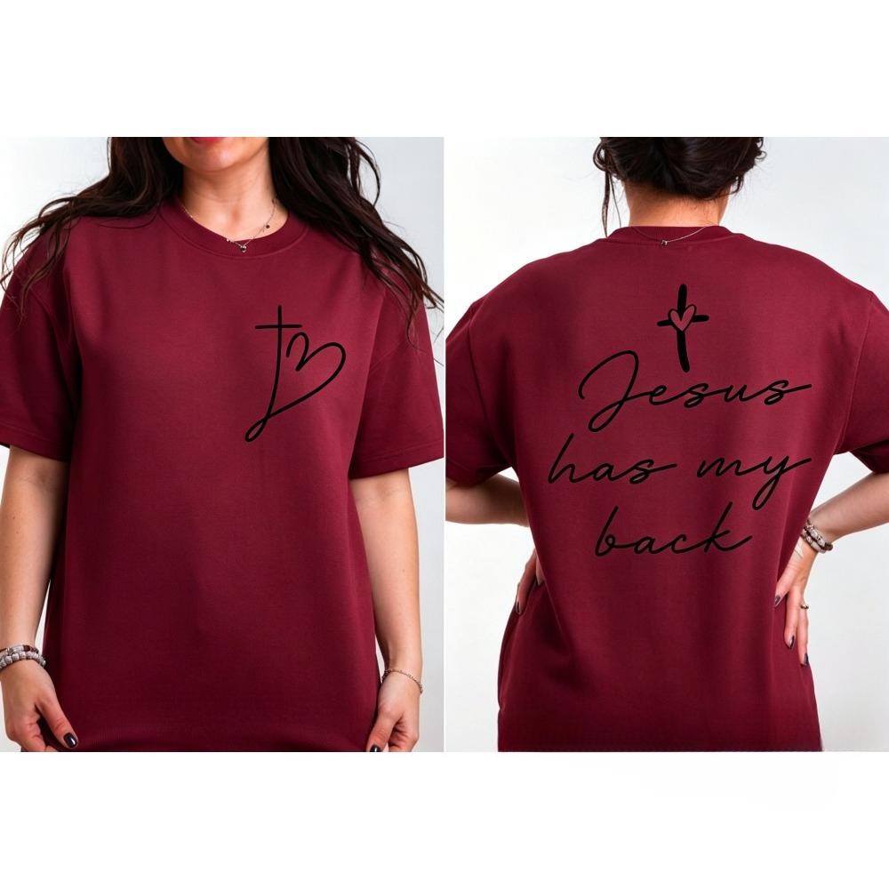 Handwritten Font Faith Cross Heart Graphic TShirt Women Summer Cotton Short Sleeve Christian Gift Casual Daily Life Outfit