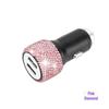 Diamond-Inlaid Dual USB Fast Car Charger with Smart Multi-Function Adapter