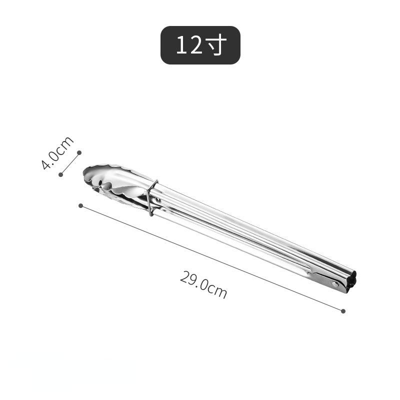 Kitchen Food Stainless Steel Tong Tool Heat Bread Salad BBQ Cooking Serving Utensil Bead Clip Clamp Meat Barbecue Tools Buffet
