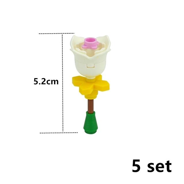 City Friend Accessories MOC Building Blocks Plant Bush Tree Flower Grass DIY House Parts Creative Bricks 3471 30176 32607 Toys