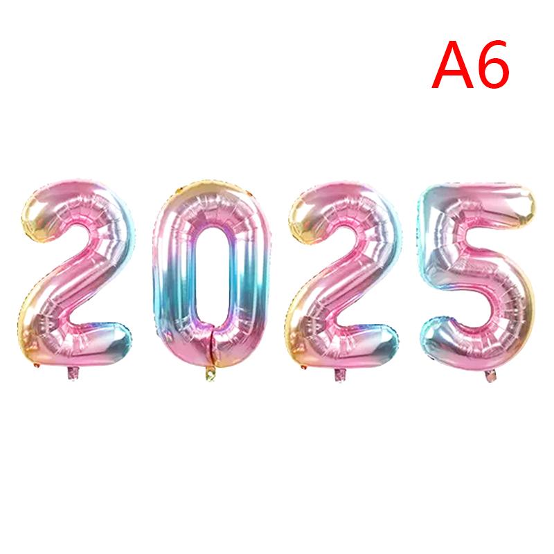 1Pc 16Inch Connection Crown 2025 Number Foil Balloons New Year 2025 Decoration Christmas Decorations For Home Decoration