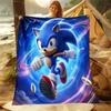 Speedy Hedgehog Print Throw Blanket for Home  Travel Soft Comfortable Cartoon Blanket for Adults Kids Great Gift Idea