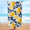 Lemon-patterned Beach Towel, Made of Polyester, Machine Washable, Suitable for Beach, Travel, and Camping - Durable and Portable