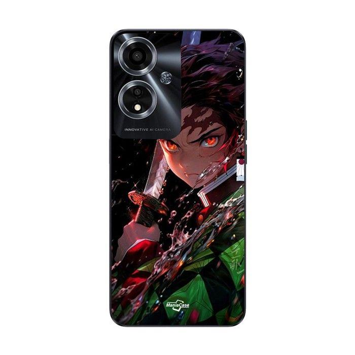Coque pour Oppo A59 5G Demon Slayer Tanjiro Kamado énervé manga anime