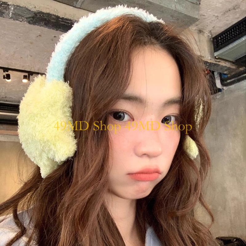 49MD 2000s Star Plush Ear Muffs Thicken Ear Protectors for Travel and Sport Student Kid