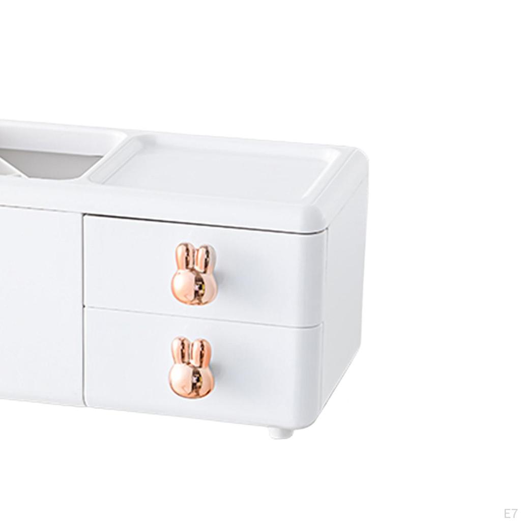 Cute Desk Organizer Makeup Brush Holder Multifunctional Home Decoration Storage Box Stationery Caddy