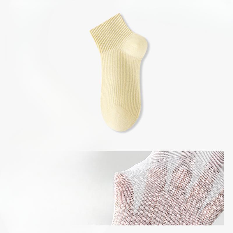 Șosete Dama Vară Tip Subțire Nou Antibacterian Deodorant Plasă Respirabilă Tub Scurt Bumbac