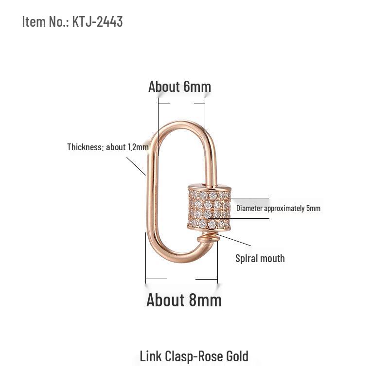 

Регулируемый квадратный браслет-ожерелье с пряжкой, брелок - Многофункциональный соединитель для подвесок розового золота