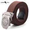 Cintura in Tela Spessa Allenamento all'Aperto Pantaloni Casual Fibbia in Lega Militare Cintura Resistente Unisex
