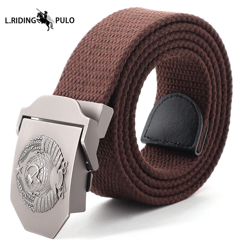 Cintura in Tela Spessa Allenamento all'Aperto Pantaloni Casual Fibbia in Lega Militare Cintura Resistente Unisex