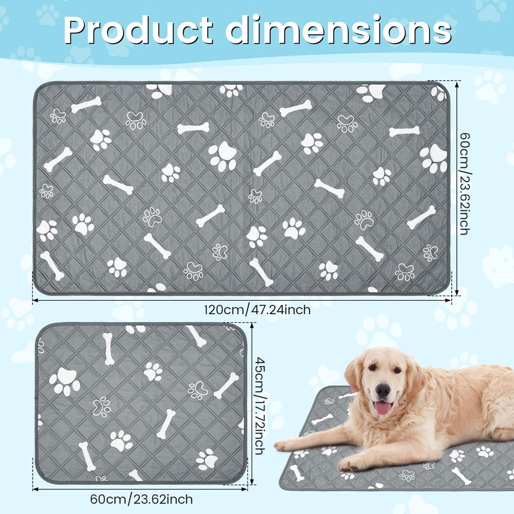 2Pcs Dog Pee Pad Reusable Absorbent Puppy Training Pad Multi purpose Non-slip Guinea Pig Cage Liner Pet Supplies for Home Travel