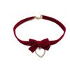 Rhinestone Bow Choker Zinc Zinc Alloy Velvet Collar Necklaces Exquisite Bowknot Earrings  New Year