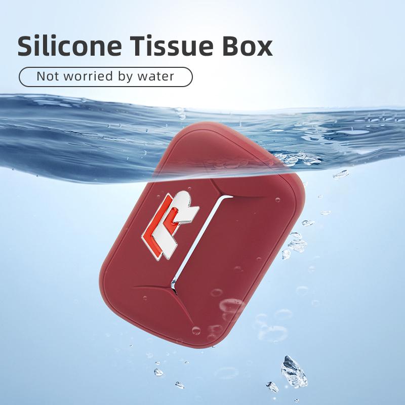 UNYDV1 For Volkswagen VW Silicone Car Paper Towel Box Dustproof Tissue Storage Bag Tiguan CC Jetta Polo Golf 4 5 6 Passat B5 B6 B7 CC