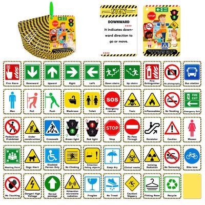 50 Kart Poznawczych z Znakami Życia dla Niemowląt i Przedszkolaków, Zabawki do Wczesnej Edukacji, Dziecięce Karty Edukacyjne
