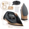 Cordless Steam Iron 2600W Berdsen Bd-333 Ceramic Coating