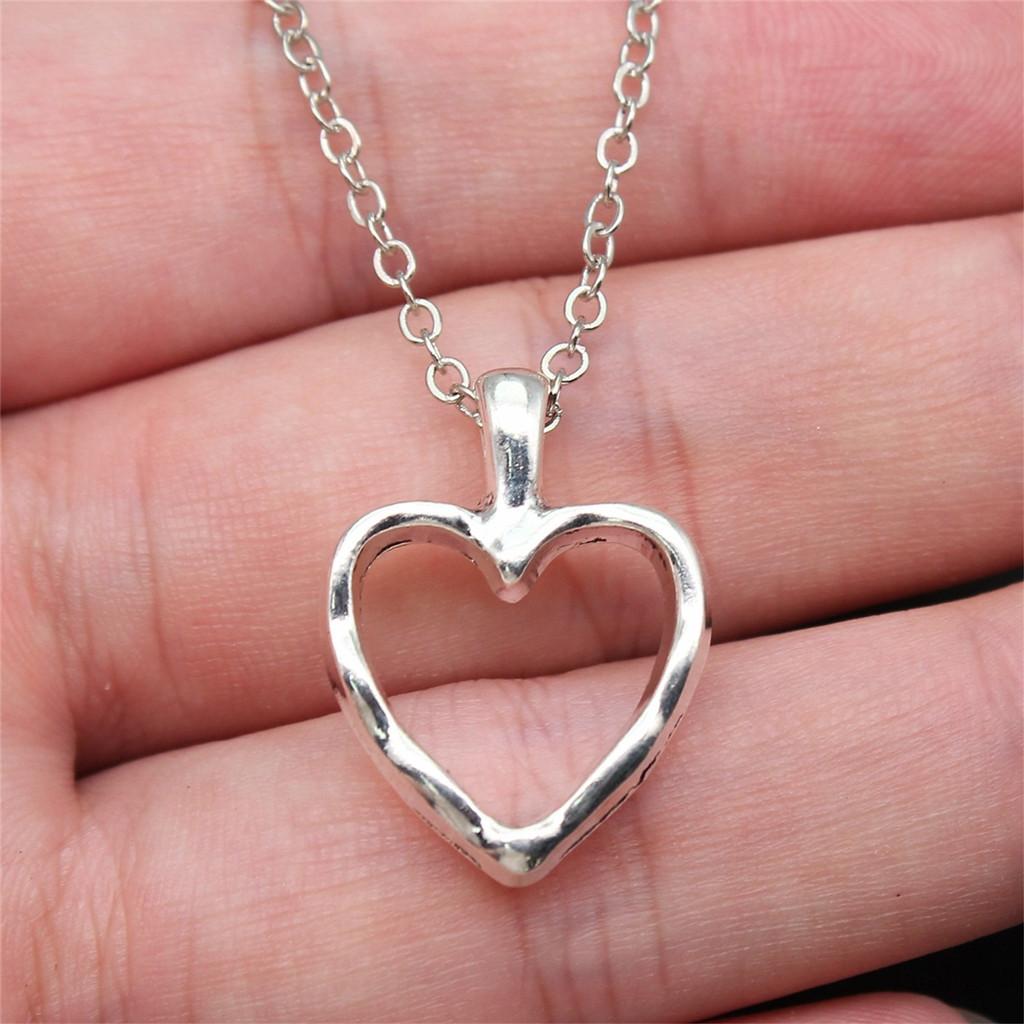 Necklace On The Neck 43cm Chain Peach Heart Nameplate Wedding Jewelry Findings QN057