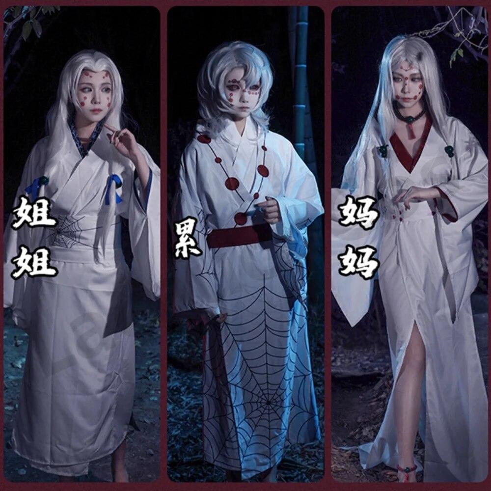 Anime Demon Slayer Kimetsu No Yaiba Spider Rui Mother Sister Cosplay Costume Wigs Halloween Costumes Party Dress Clothes