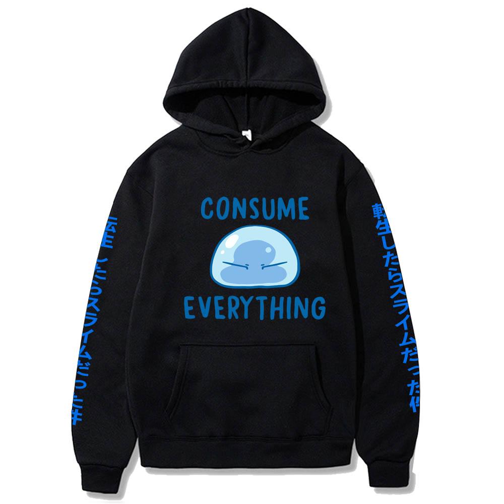 

Anime Kawaii That Time I Got Reincarnated As A Slime Rimuru Tempest Long Sleeve hoodies Sweatshirt Men Fashion cartoon Hoodies 3XL