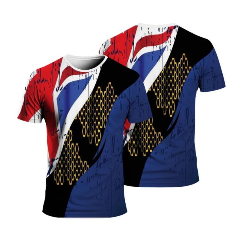 Summer 3D Printing Fashionable Summer Comfortable Breathable Quick Drying Unisex Sports T-shirt Comfortable Casual Daily Short Sleeved T-shirt