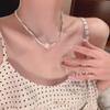 French Retro Double-Layer Pearl & Millet Bead Choker Necklace