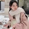 Solid Color Atmosphere Scarf Girls Winter New Korean Version Student Versatile Thickened Macaron Color White Scarf Tide