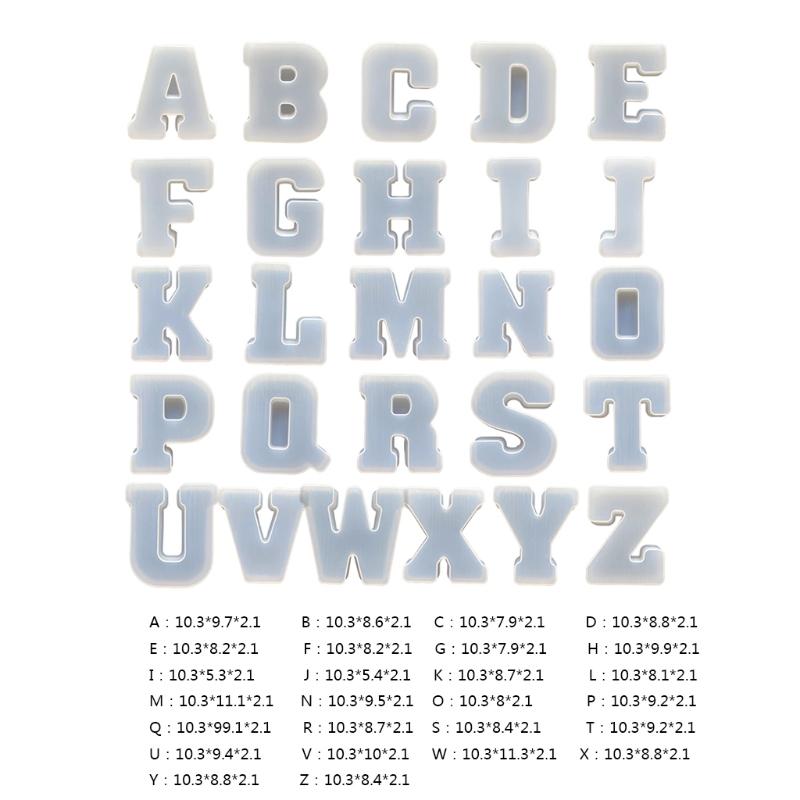 Silicone Alphabet Molds Large 26 Letter Molds Epoxy Resin Molds for DIY Craft Birthday Party Wedding Home Decoration