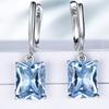Gica Gema Boucles d'oreilles en argent Sterling S925 pour femmes, bijoux à géométrie carrée, magnifiques, de tempérament fin, cadeau d'anniversaire