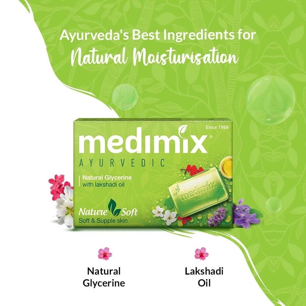 Medimix Ayurvedische Natürliche Glycerin Seife Packung mit 8 x 125g Stück